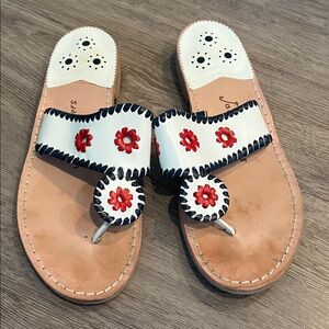 Jack Rogers Leather Flat Sandal